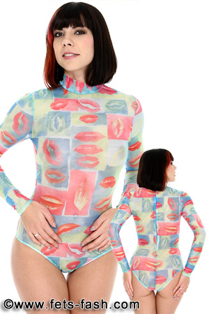 Body Retro Lips Transparent Design 04