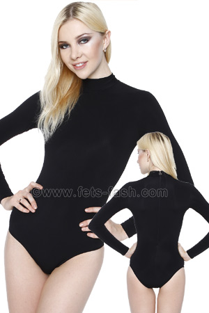 Body Elasthan Schwarz Mikrofaser Soft Design 04