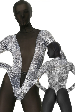 Body Elasthan Manhattan mit spitzem transparentem Einsatz Design 04
