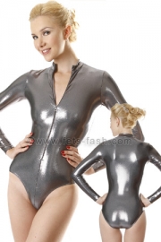 Body with front zip-fastener into effect colours
