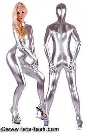 Catsuit Shiny Silver