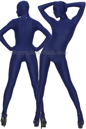 Catsuit Semi Transparent Blue