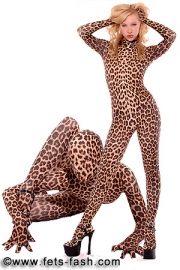 Catsuit Real Leopard / C42  Material:   - 80% Polyamid / 20% Elasthan  - elastisch und strapazierf�hig - atmungsaktiv - faltenfreier Sitz  - 42 Real Leopard  Hinweis f�r Masken:   - gute Atmungsaktivit�t - bei Maske 01, dunkle Farben = gute Sicht, helle Farben = eingeschr�nkte Sicht ...