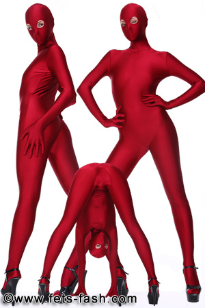 Catsuit Elasthan Granat