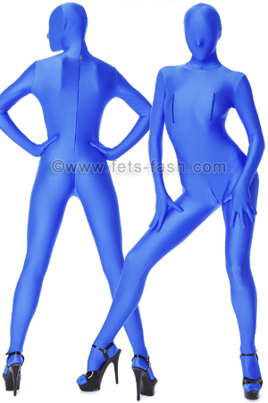 Catsuit Elasthan Blau
