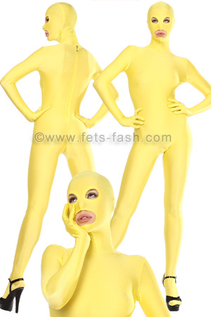 Catsuit Elasthan Gelb