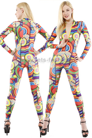 Catsuit with front zip-fastener into Motiv Colours