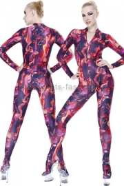 Catsuit mit Frontrei�verschluss in Motiv Farben / CFR85-Motiv Catsuit mit Frontrei�verschluss und 3,0cm Stehkragen  Material:   - 80% Polyamid / 20% Elasthan  - elastisch und strapazierf�hig - atmungsaktiv - faltenfreier Sitz  - beschichtete Oberfl�che  Hinweis f�r Masken:   - angen�hte Maske nicht m�glich - zus�tzlich k�nnen Masken  hier  einzeln...