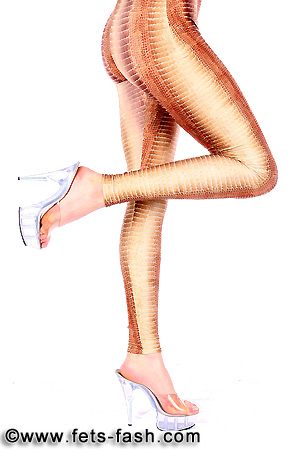 Leggings Crocodile Brown