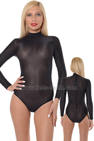 Body Transparent Schwarz, Design 04, Maske 02, Zipper, M�nner, Gr. L