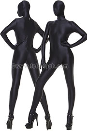 Catsuit Elastane Black, Zip, Female, Size L