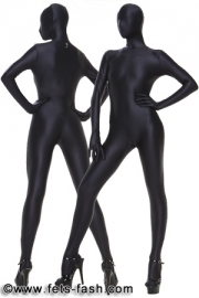 Catsuit Elastane Black, Mask 02kM, Hand and Feet, Zip, Female, Size L