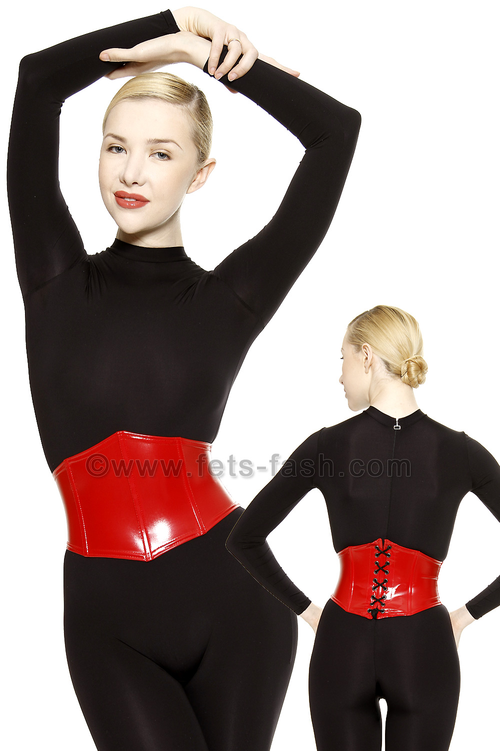 Waist Corset into Stretchlack Material