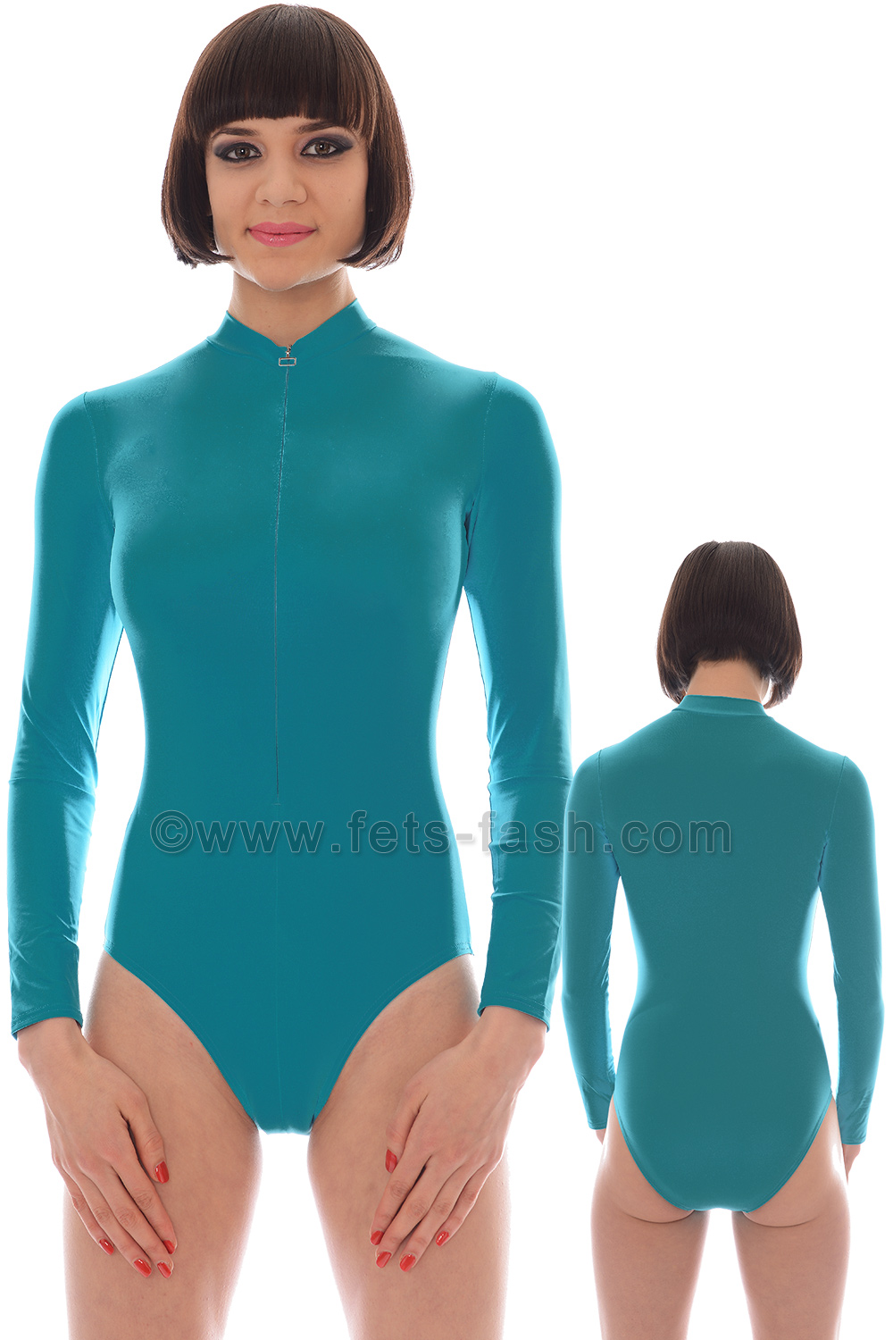 Fets Fash Body Lake Blue Micro Fibre With Front Zip Fastener Fets Fash Body Lake Blue Micro Fibre With Front Zip Fastener
