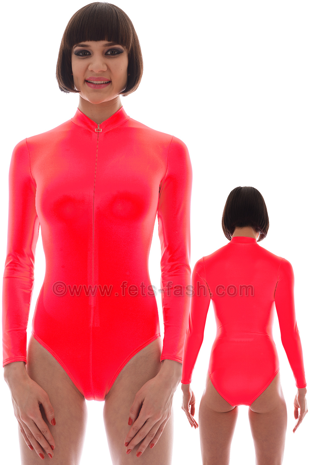 Fets Fash Body Neon Firecracker Micro Fibre With Front Zip Fastener Fets Fash Body Neon Firecracker Micro Fibre With Front Zip Fastener