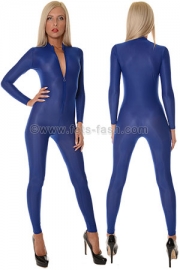 Catsuit Transparent Blue with front zip-fastener