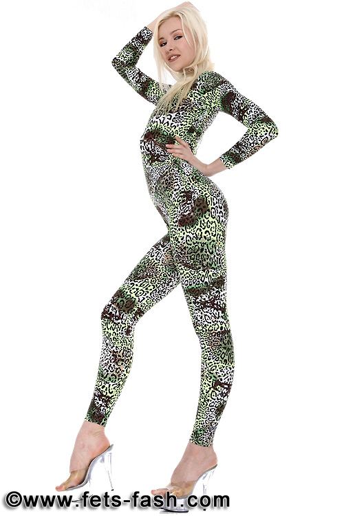 1990s Animal Print Spandex Catsuit