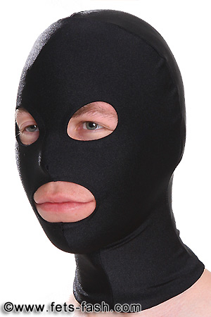 Kopfhaube Maske Augen+Mund elastisch Elasthan stretch shiny oder Wetlook Farben 